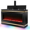 A93 TV STAND W/FIREPLACE (BLACK)