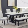 1319-6P/1320DV VANCE FAUX TBL/SIDE CHAIRS,BENCH