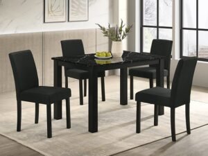 2120BK-5P RESIA DINING GROUP - BLACK