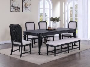 2146-6P KINGSBURY DINING GROUP W/ BENCH