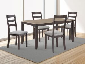 2255LB-SET BRANSON 5PK DINETTE SET LIGHT BROWN