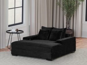 Happy Homes 3400 Black Chaise Lounge