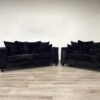 410-2PC-BLACK Sofa and Loveseat Set