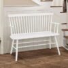4185-BENCH-WH JERIMIAH SPINDLEBACK BENCH WHITE
