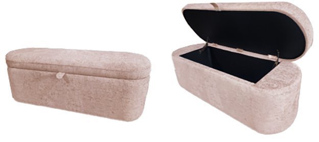 4924MV-BENCH PHILIPA STORAGE BENCH- MAUVE TWEED