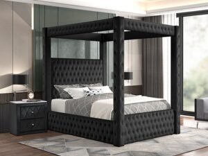 5114BK ANNABELLE CANOPY BED BLACK