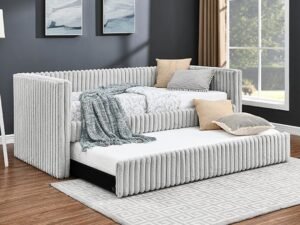 5339LG-SET HAILEY DAYBED LIGHT GREY