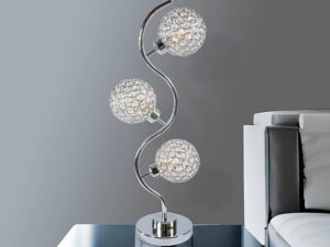 6260T CRYSTAL 3 GLOBE TABLE LAMP