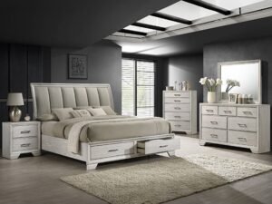 SETB6582 JAYMES WHITE MIST BEDROOM GROUP