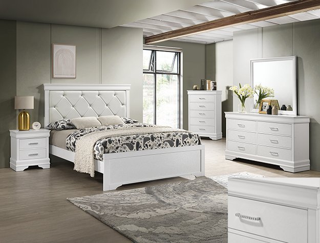 SETB6912 AMALIA BEDROOM GROUP - WHITE