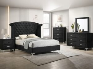 SETB9265 LUCINDA BEDROOM GROUP BLACK