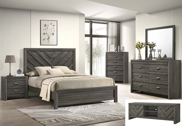SETB9335 VALOR BEDROOM GROUP GREY
