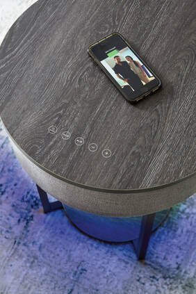 A4000641 - Accent Table w/Speaker, Wireless Charger, Lights