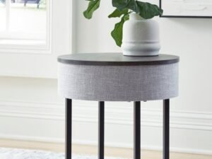 A4000641 - Accent Table w/Speaker, Wireless Charger, Lights