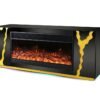 A804 TV STAND W/FIREPLACE (BLACK)
