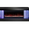 A89 TV STAND W/FIREPLACE (BLACK)