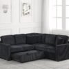 Ariel Black Sectional With Pull-Out Bed