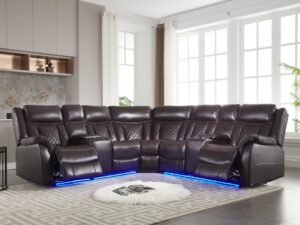 Batman Espresso Power Reclining Sectional