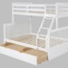 BB21 Twin/Full Bunk Bed w/Twin Trundle White