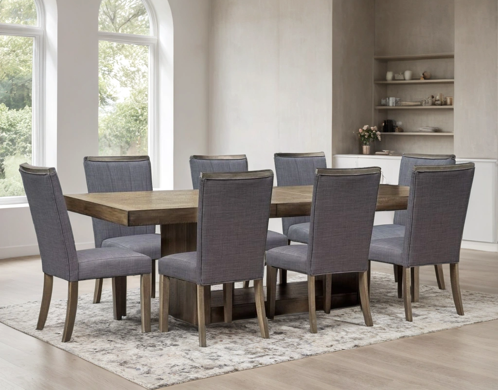 D901 - Dining Table + 8 Chair Set