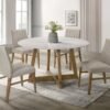 ENZO10 Light Oak Dining Table + 4 Chair Set