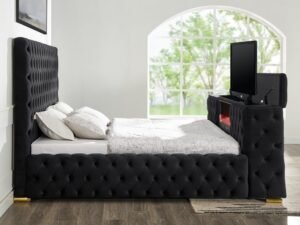Future Black Platform Bed - Queen, King