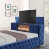 Future Blue Platform Bed - Queen, King