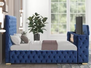 Future Blue Platform Bed - Queen, King
