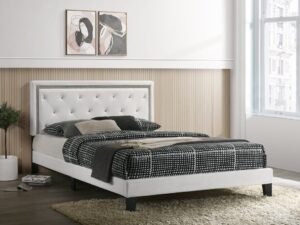 HH910 - White PU Platform - Queen, King