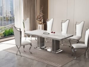 D6061 - Dining Table + 6 Chair Set