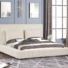 Lauren Beige Platform Bed - Queen, King