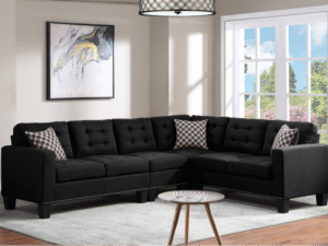 Logan Black - Reversible Sectional (Linen)