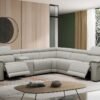 NEWYORK GRAY - LEATHER Power Reclining Sectional