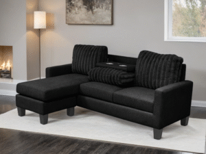 NEYMAR Black - Reversible Sectional