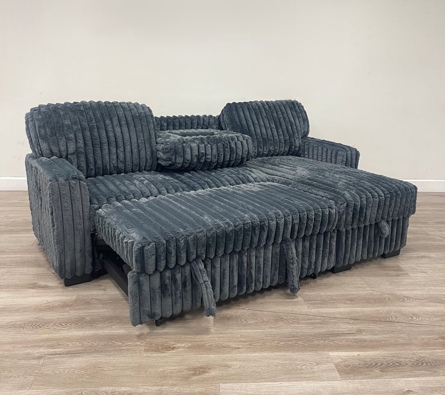 poland-charcoal-new_orig.jpg Poland Charcoal Reversible Sectional With Pull-Out Bed