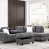 Rocket Charcoal Reversible Sectional