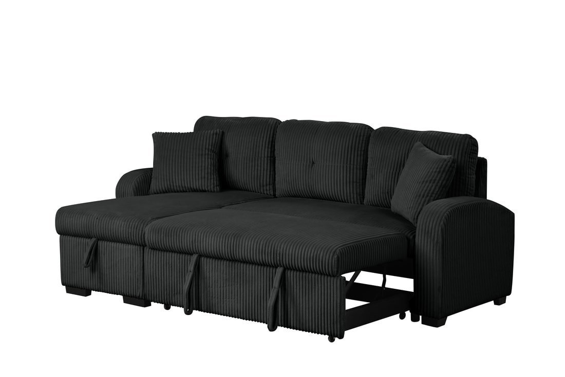 silvia-black-6_orig.jpg Silvia Black - Reversible Sectional With Pull-Out Bed