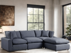 SKY Black Linen Modular Sectional