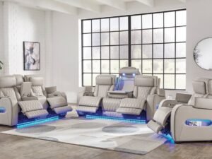 U271-05 Power 2PC Reclining Set (Genuine Leather + Air Massage)