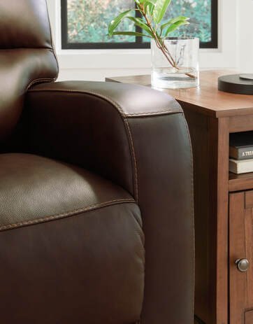 u44805-61-stitch-detail.jpeg U4480561 - Leather Swivel Glider Recliner
