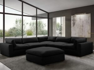 XL CLOUD BLACK Sectional + Ottoman Set
